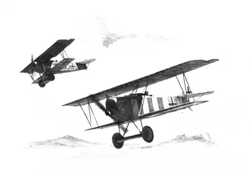 Vuelo de biplanos de la Primera Guerra Mundial