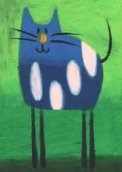 Gato azul caprichoso