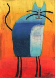 Gato azul caprichoso