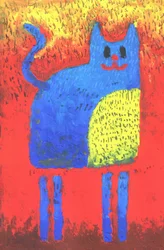 El gato azul caprichoso