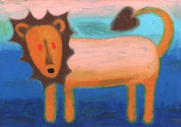 El caprichoso león azul