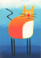 Gato naranja travieso