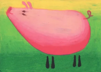 Cerdito rosa de fantasía
