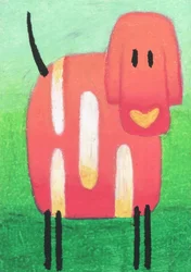 El perro rojo travieso
