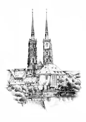 Catedral de Breslavia, a orillas del río
