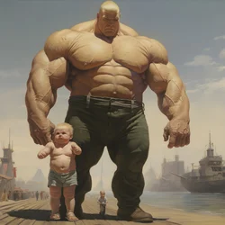 Intimidating and nasty weightlifter steroid freak buff babe with huge muscular man 3