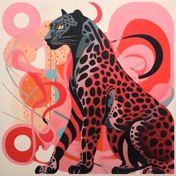 Rayas de leopardo con remolinos y lazos 1