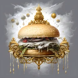 una hamburguesa de marmor blanco 1