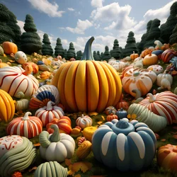 coloridas calabazas en 3D 1