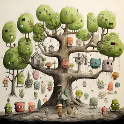 ilustración infantil árboles 4
