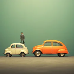 un coche grande y uno pequeño 2