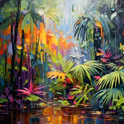 una selva lluviosa y colorida 3