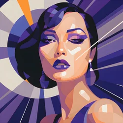 una ilustración que muestra a una bella mujer de frente 3