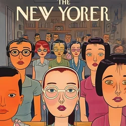farbenfrohes new yorker portada caricatura vintage gag 1