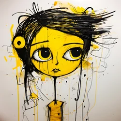 gelbe Cartoonfigur 2