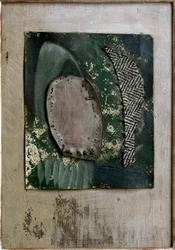 Ensamblaje marrón y verde