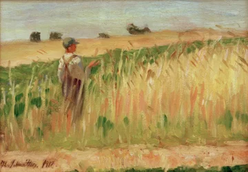 Sin título (Campesino en un campo de trigo)