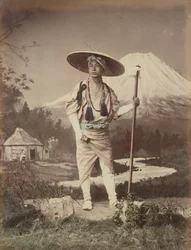 Peregrino subiendo el Fujiyama
