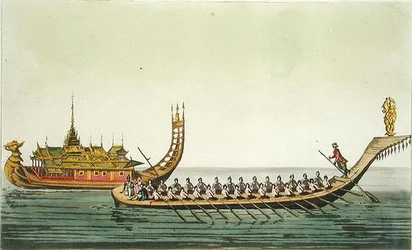 Barcos birmanos, ilustración de 