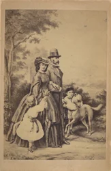 Francisco José I e Isabel de Austria y su familia imperial (ilustración)