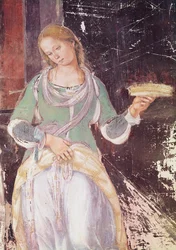 Sirviente sosteniendo una canasta (detalle)