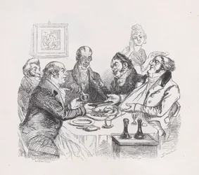 Elogio del pollo de Las obras completas de Béranger, 1836