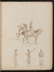 Dos soldados a caballo