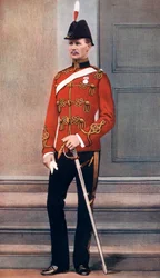 Teniente Frederick Hugh Sherston Roberts, soldado británico, 1902