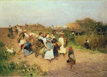 Cosechadores de camino a casa, 1881