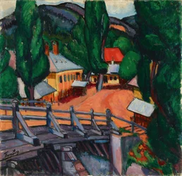 Paisaje con un puente