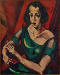 Retrato femenino (Mujer con vestido verde)