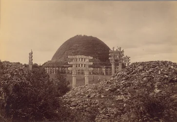 Vista general de Sanchi Tope, distrito de Bhopal