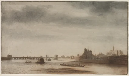 Vista de Orleans desde el Loira, c. 1670