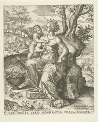 Primavera: Venus y Cupido Las cuatro estaciones (título de la serie)