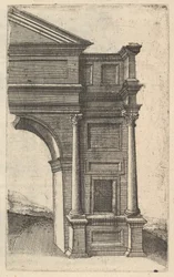 Mitad de un arco [Porta Antonae] de la serie 