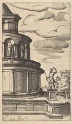 Vista parcial de un Edificio [Sepulchrum Adriani] de la serie 