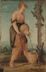Mujer con jarra de agua