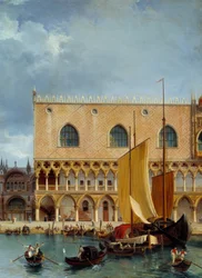 Comercio marítimo frente al Palacio Ducal (detalle)