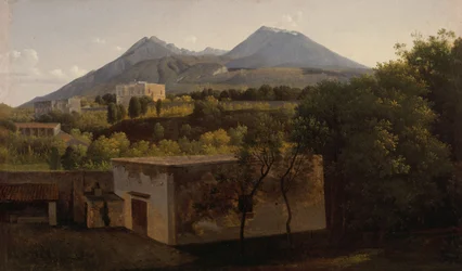 Vista del Vesubio desde Portici, c.1824 (óleo sobre lienzo)