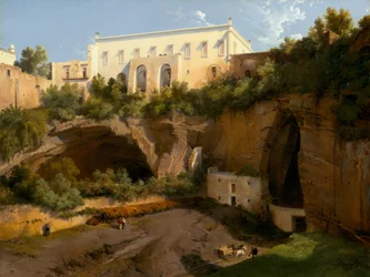 Vista de una villa, Pizzofalcone, Nápoles, c. 1819