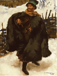 Ilustración de la novela Hadji Murad de Leo Tolstoy, 1924