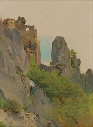 Vista de las ruinas de Sú?ovské, 1875-85