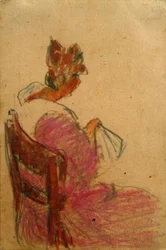 Sin título (Mujer sentada en una silla, desde la derecha)