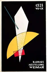 Cartel para una exposición de la Bauhaus en Weimar, Alemania, 1923