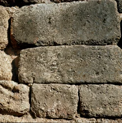 Muros cerca de la Puerta de los Leones: sitio de la antigua ciudad de Micenas, en el Peloponeso (1500-1100 a.C.) Grecia