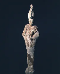 Figura de madera y yeso de Osiris, período Saíta, 664-525 a.C.