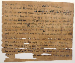 Documento de matrimonio en arameo, 3 de julio de 449 a.C. (tinta sobre papiro)