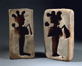 Dos moldes de figura de Osiris, de Abidos