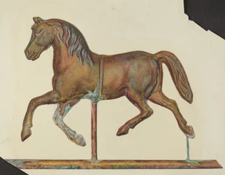 Pequeña veleta de metal, c. 1940