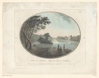 Vista de la Casa Wilton
Wilton dans Willshire, Chateau du Comte de Pembroke (título en el objeto)
Jardins Anglais (título de la serie en el objeto)
Jardines ingleses (título de la serie)
